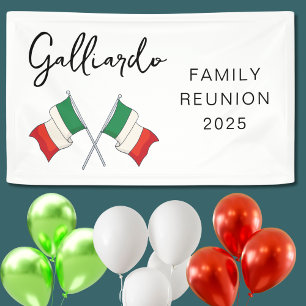 Italian Flag Family Reunion Banner