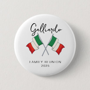 Italian Flag Family Reunion  Button