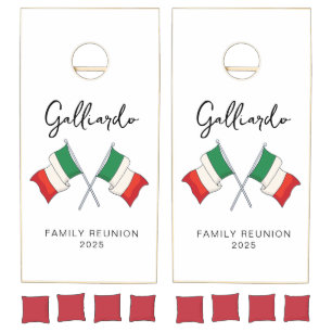 Italian Flag Family Reunion Cornhole Set