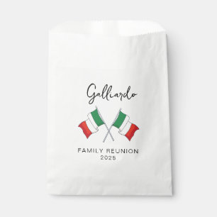 Italian Flag Family Reunion  Favor Bag