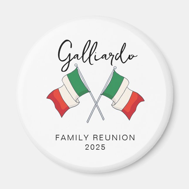 Italian Flag Family Reunion  Magnet (Front)