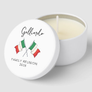 Italian Flag Family Reunion Mini Candle Favors