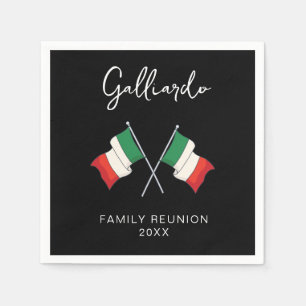 Italian Flag Family Reunion  Napkins