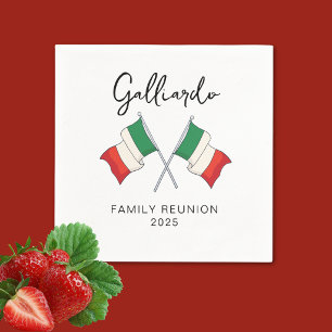 Italian Flag Family Reunion  Napkins