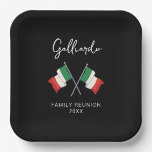 Italian Flag Family Reunion  Paper Plates