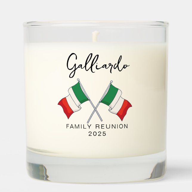 Italian Flag Family Reunion  Scented Candle (Front)