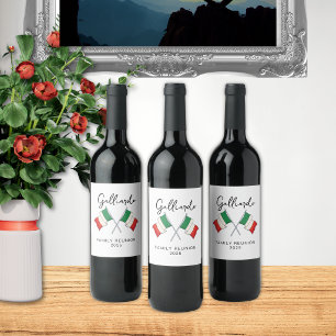 Italian Flag Family Reunion Wine Label