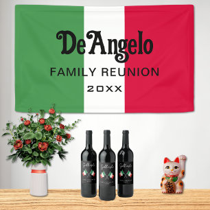 Italian Flag Family Reunion Wine Label