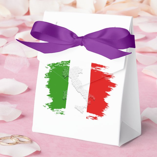 Italian flag favor boxes (Wedding)
