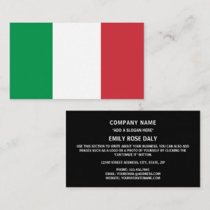 Italian Flag, Flag of Italy Business Card