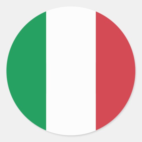 Italian Flag Flag of Italy Classic Round Sticker