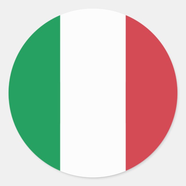 Italian Flag, Flag of Italy Classic Round Sticker (Front)
