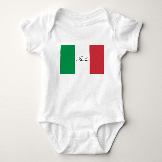 Italian Flag - Flag of Italy - Italia Baby Bodysuit (Front)