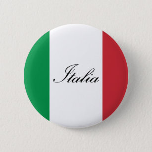 Italian Flag - Flag of Italy - Italia Button