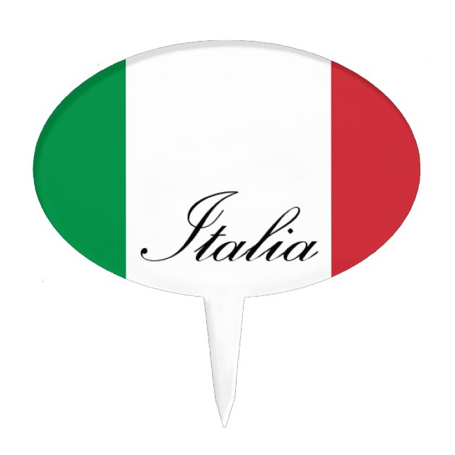 Italian Flag - Flag of Italy - Italia Cake Topper (Front)