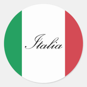 Italian Flag - Flag of Italy -  Italia Classic Round Sticker