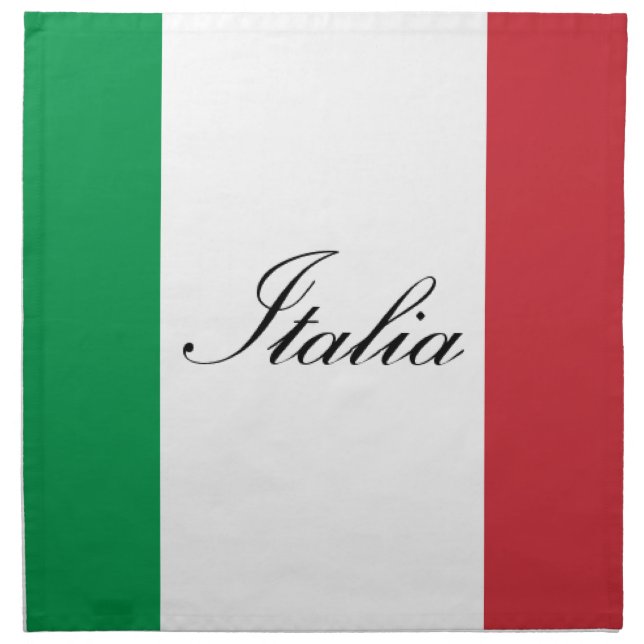 Italian Flag - Flag of Italy -  Italia Napkin (Front)