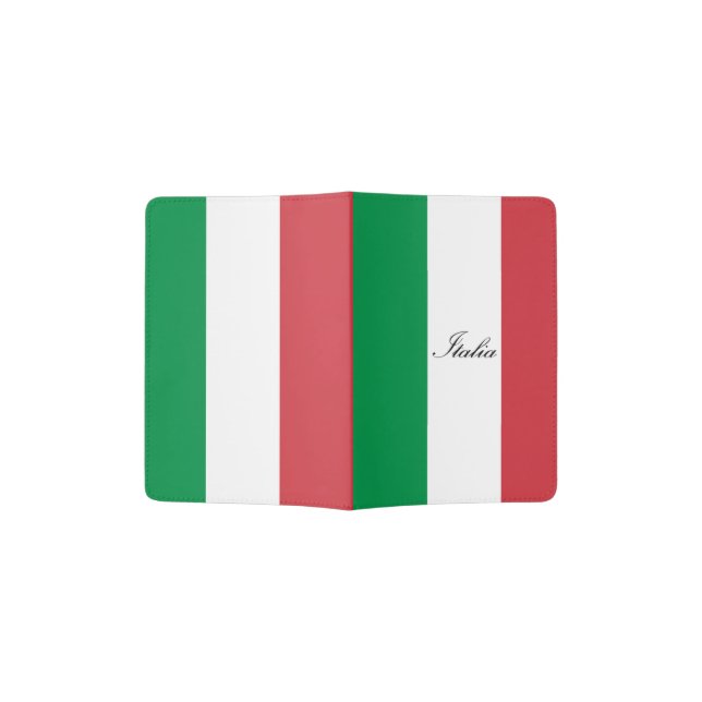 Italian Flag - Flag of Italy - Italia Passport Holder (Opened)