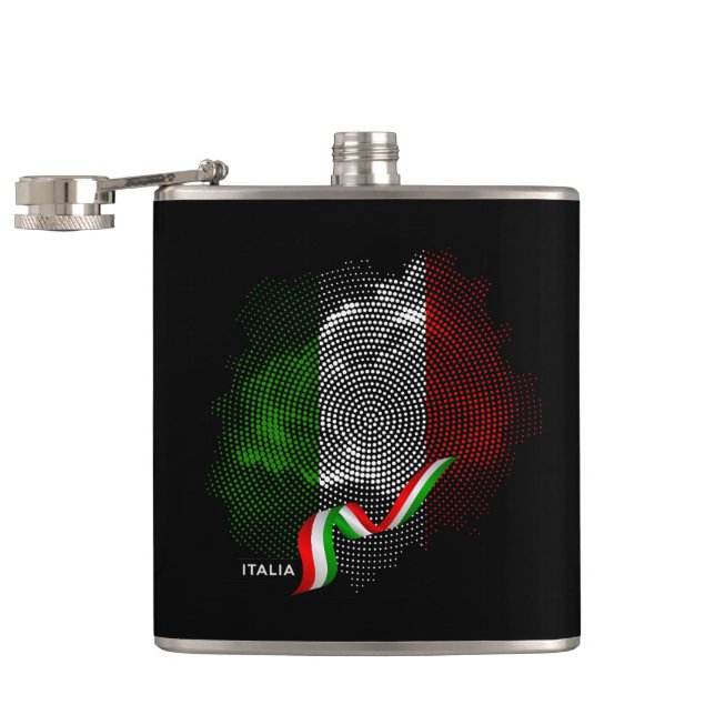Italian flag flask (Opened)