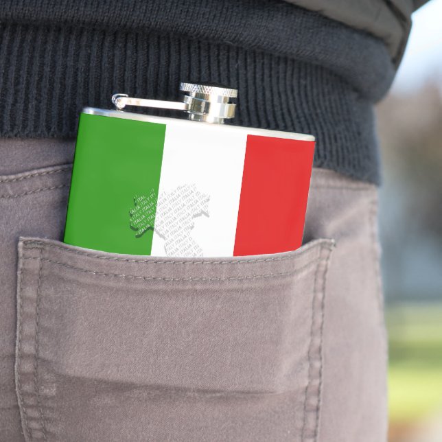 Italian flag flask (In Situ)