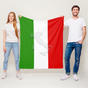 Italian flag fleece blanket
