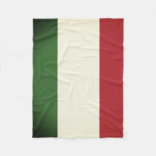 Italian Flag Fleece Blanket (Front)