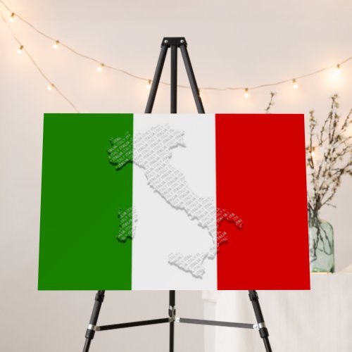 Italian flag foam board