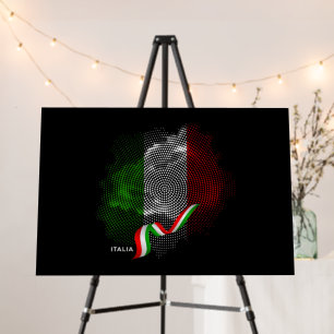 Italian flag foam board