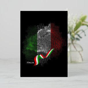 Italian flag foil invitation