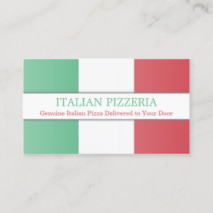 Italian Flag, Fully Customizable Business Card
