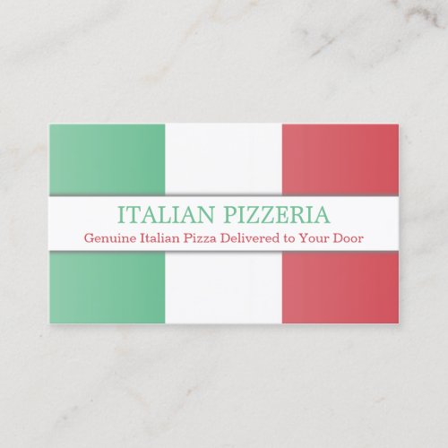 Italian Flag Fully Customizable Business Card