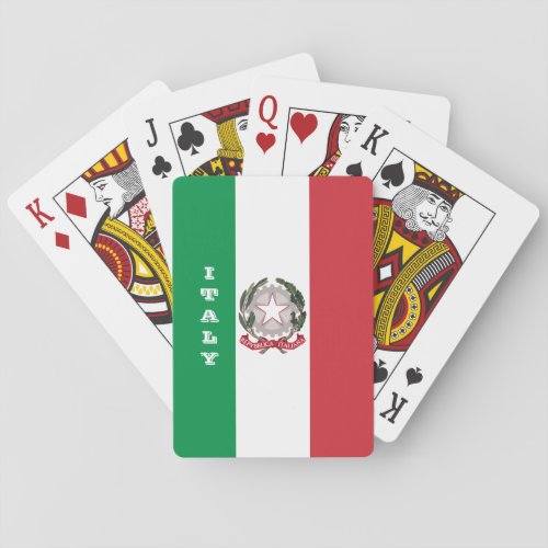 Italian Flag Games Italy Playing Cards