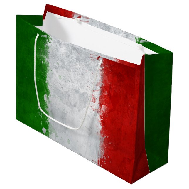 Italian Flag Gift Bag (Front Angled)