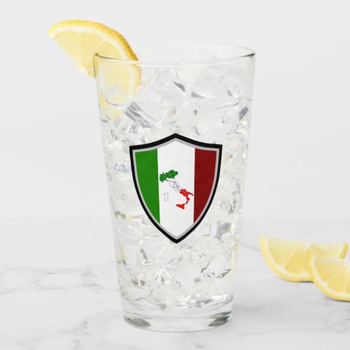 Italian flag glass
