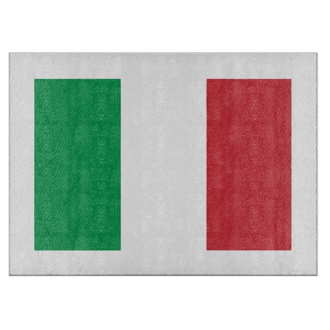 Italian flag glass cutting board | Tricolore (Front)
