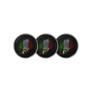 Italian flag golf ball marker