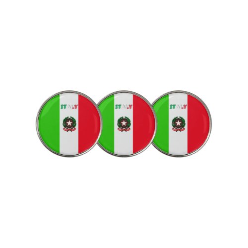 Italian flag golf ball marker