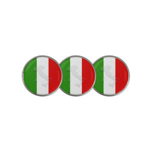 Italian flag golf ball marker