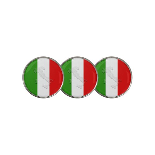 Italian flag golf ball marker