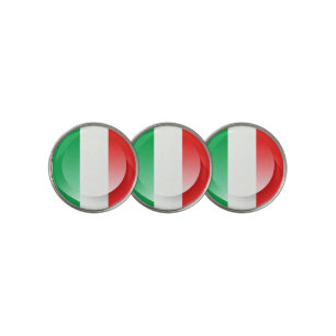 Italian Flag Golf Ball Marker Set