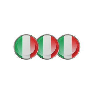 Italian Flag Golf Ball Marker Set