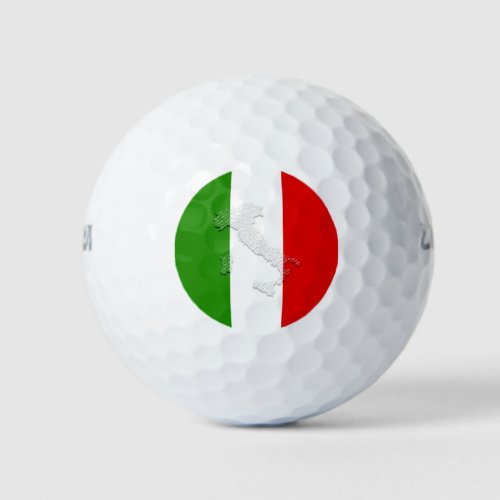 Italian flag golf balls