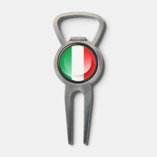 Italian Flag Golf Divot Tool & Bottle Opener