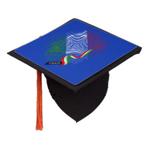 Italian flag graduation cap topper