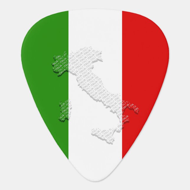Italian flag guitar pick (Front)