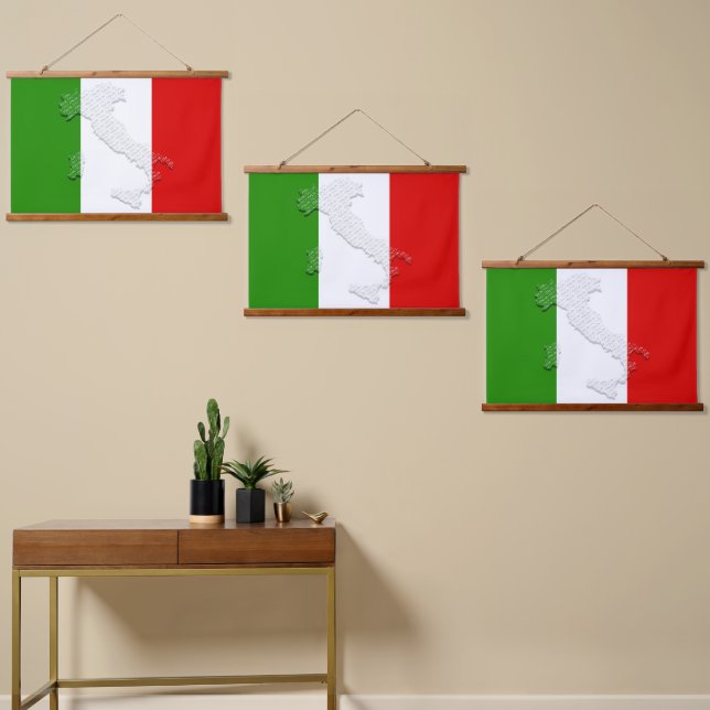 Italian flag hanging tapestry (Asymmetrical)