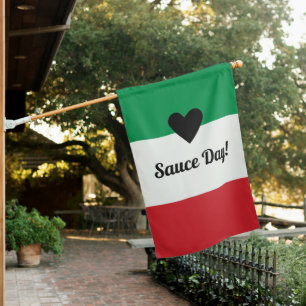 Italian Flag Heart Custom Photo Sauce Day
