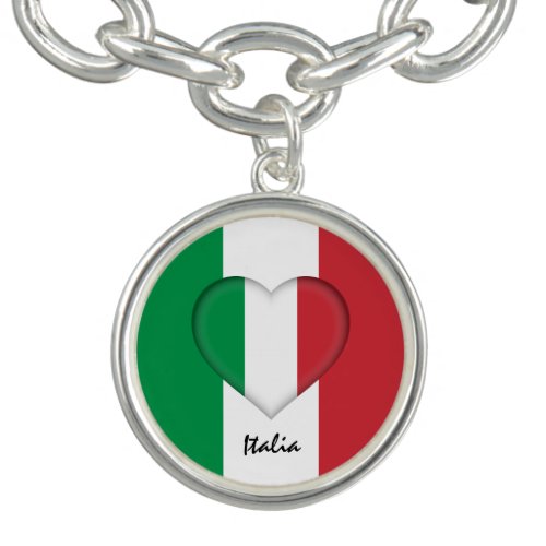 Italian Flag  Heart Italy trendy fashion sports Bracelet
