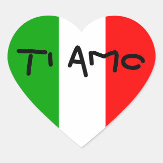 Italian Flag Heart Ti Amo stickers