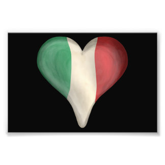 Italian Flag In A Heart Photo Print